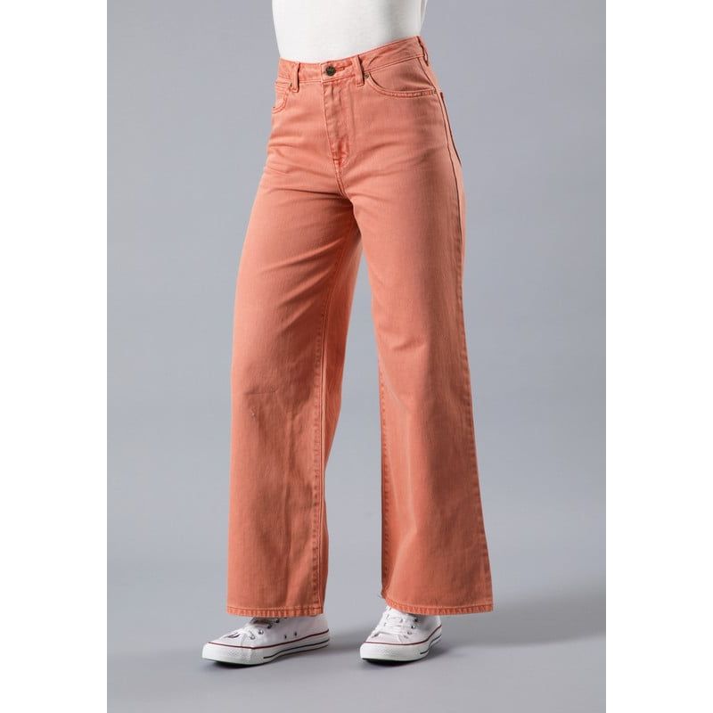 LEE - Jeans Stella A Line Relaxed Fit Tiro Alto Naranjo