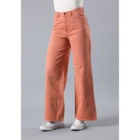 Jeans Stella A Line Relaxed Fit Tiro Alto Naranjo