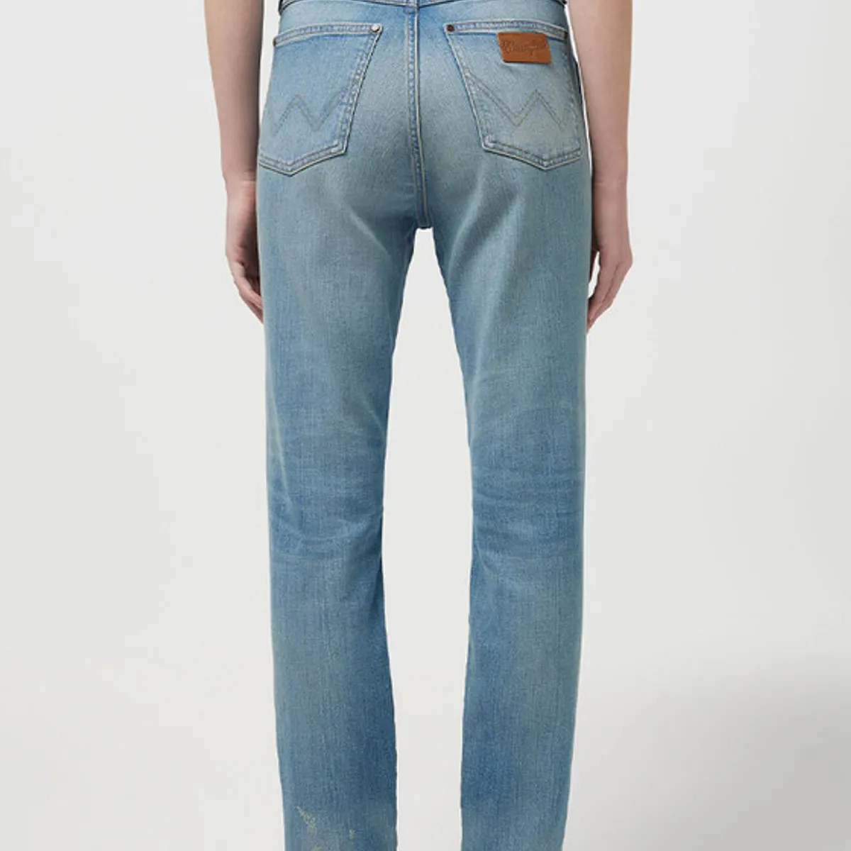 WRANGLER - Jeans Walker Slim Tiro Alto Azul Claro