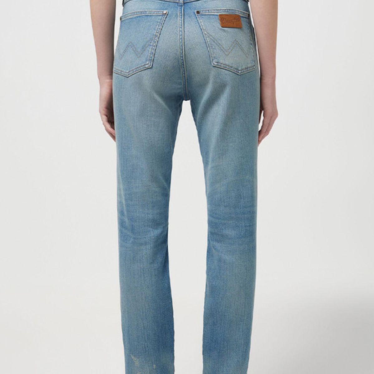 WRANGLER - Jeans Walker Slim Tiro Alto Azul Claro