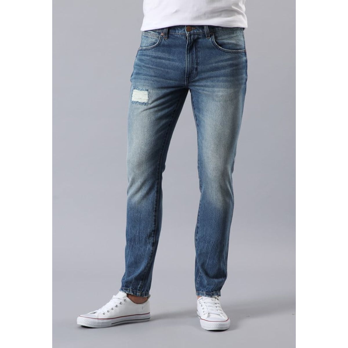 WRANGLER - Jeans Larston Slim Tiro Medio Azul