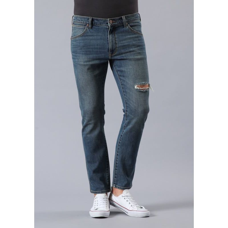 WRANGLER - Jeans Larston Slim Tiro Medio Azul Medio