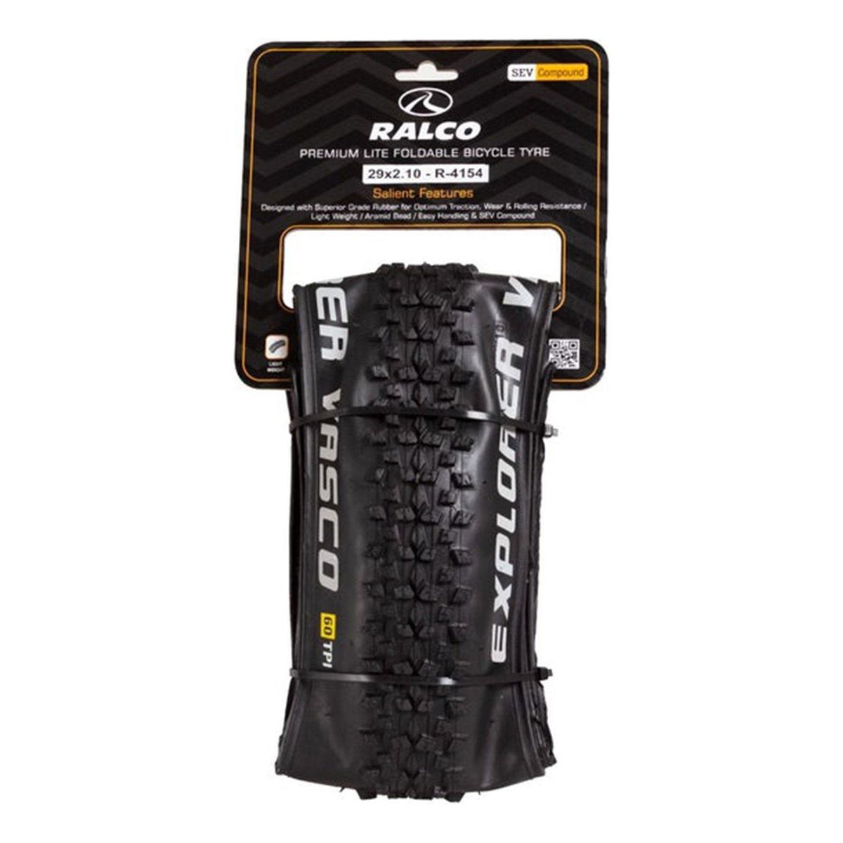 GENERICO - Neumático Bicicleta Ralco Explorer Aro 29 X 2.1 60 Tpi Kevla