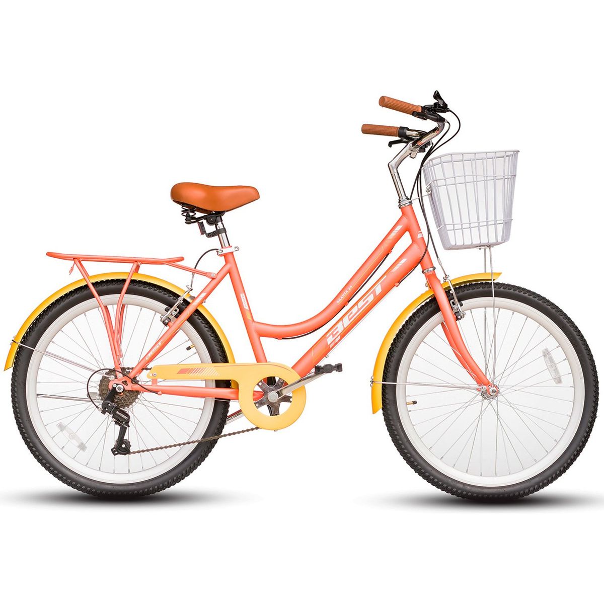 BEST - Bicicleta Best Branta City 24 Mujer Talla 16 Naranja