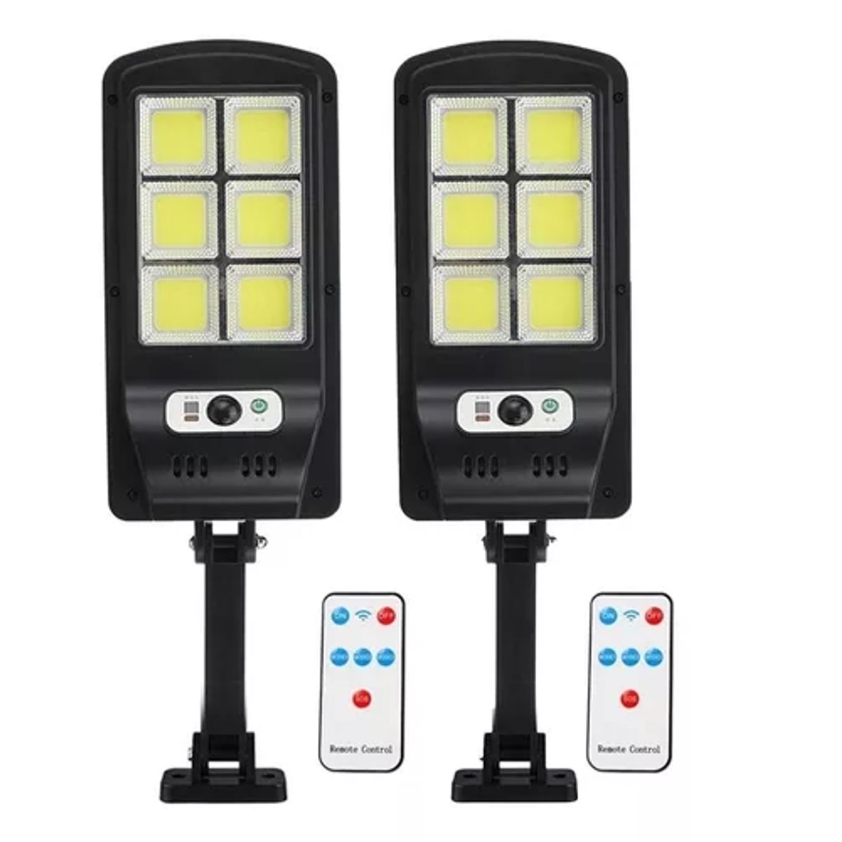 GENERICO - Pack 2 Foco Solar Led Exterior Sensor Movimiento Control Ts6