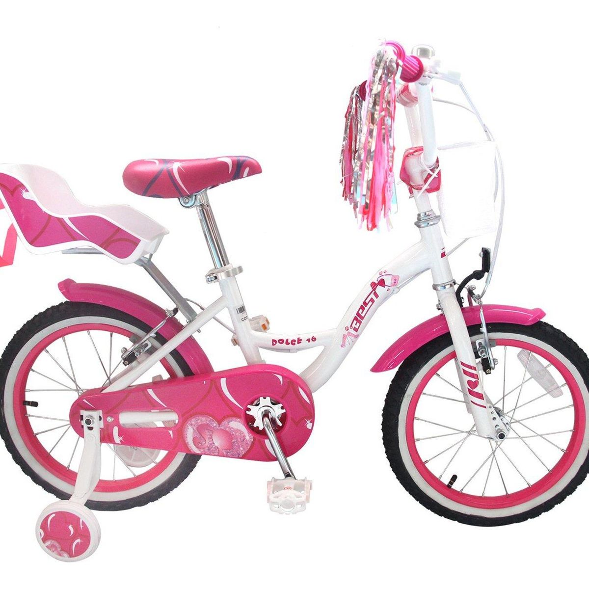 BEST - Bicicleta Best Dolce Aro 16 Acero Silla Porta Muñeca