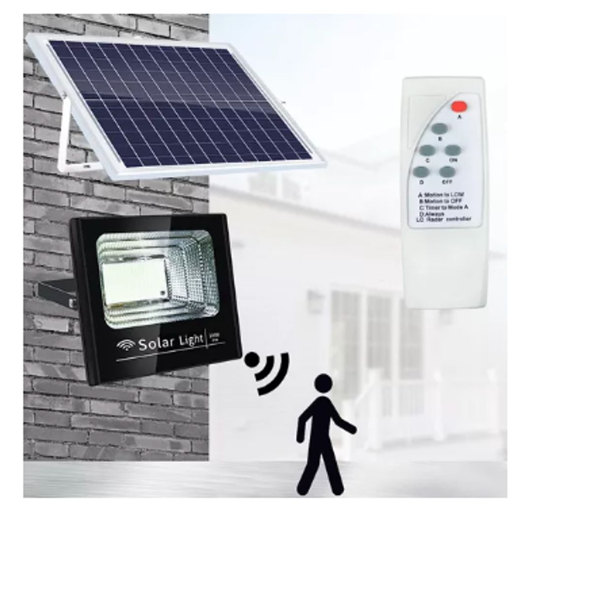 GENERICO - Foco Reflector Solar Interior Y Exterior 300w