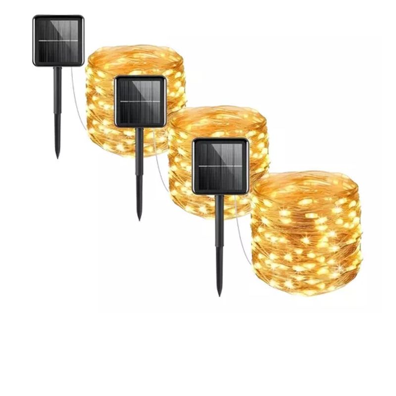 GENERICO - X3 Luces Hadas Guirnalda Luces Hada Navidad Solar Led 11m