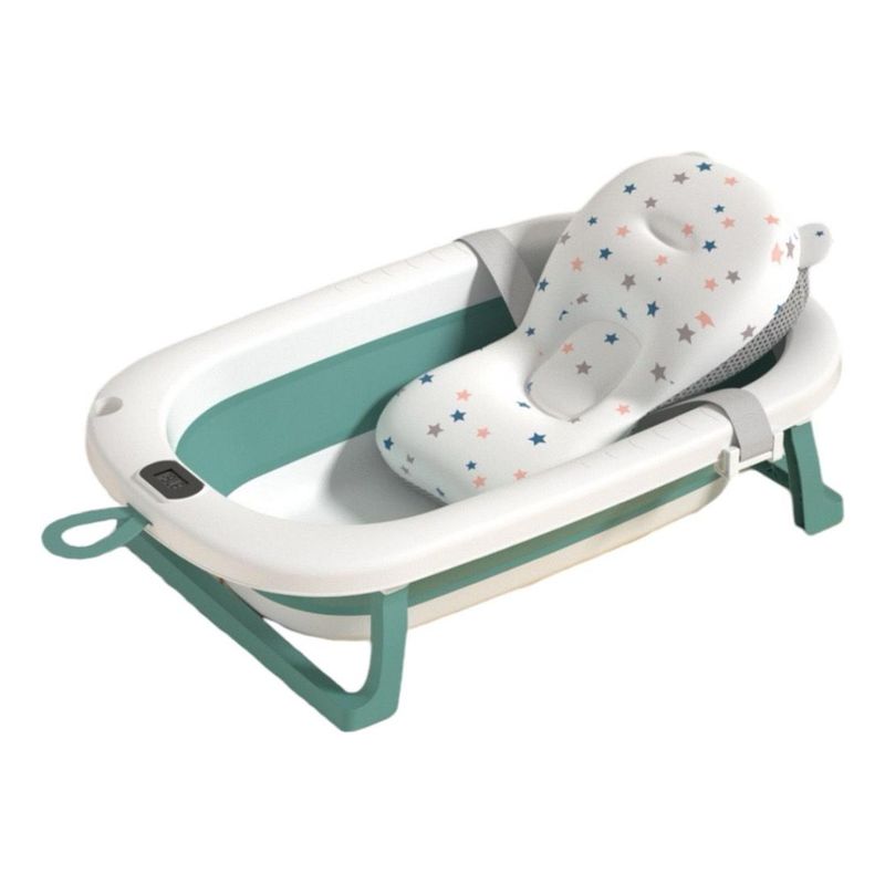 JAGIMA - Tina Bañera Plegable Bebé + Malla  + Termómetro - Jagima - Ve