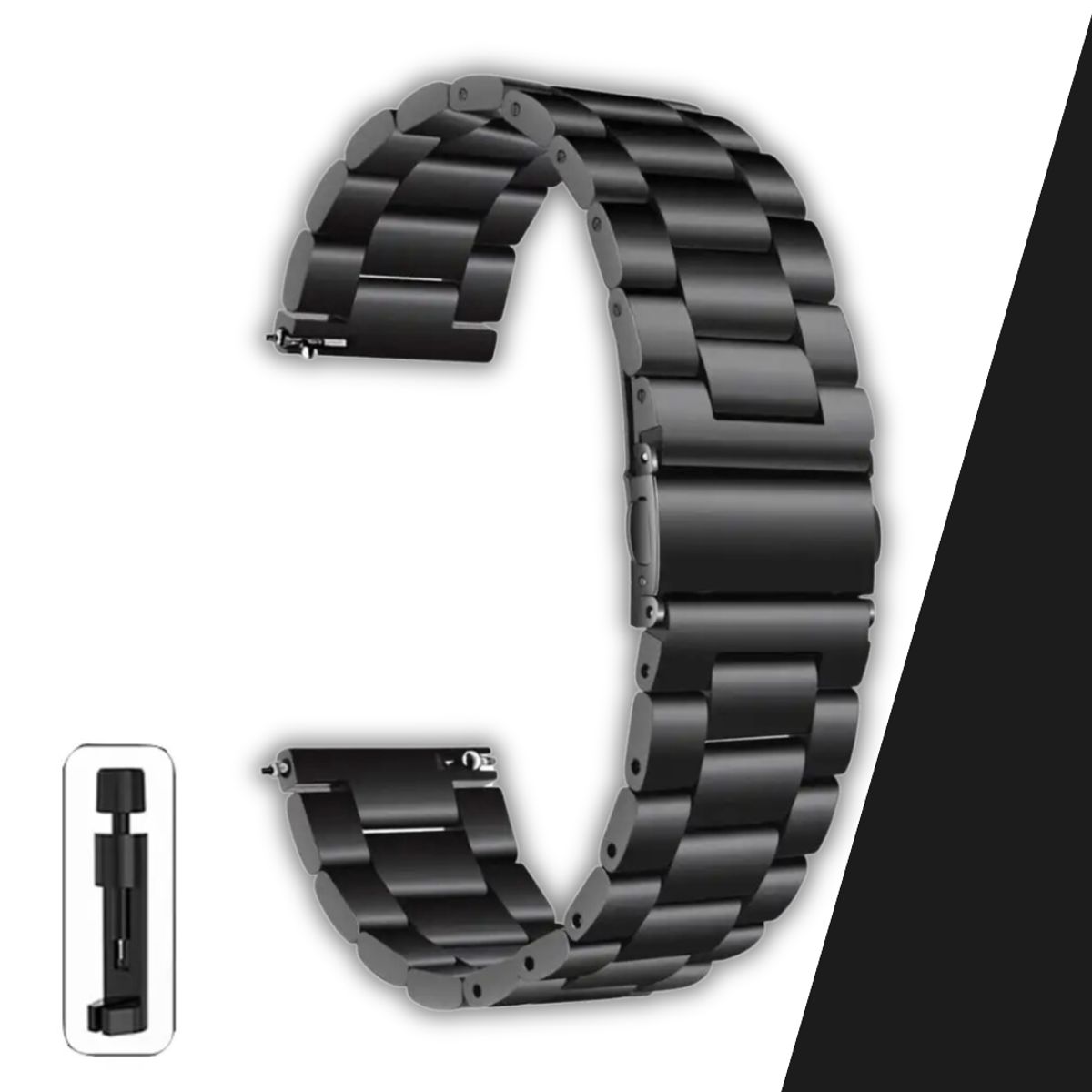 GENERICO - Correa Acero Eslabón Compatible Samsung Huawei Otros 20-22MM