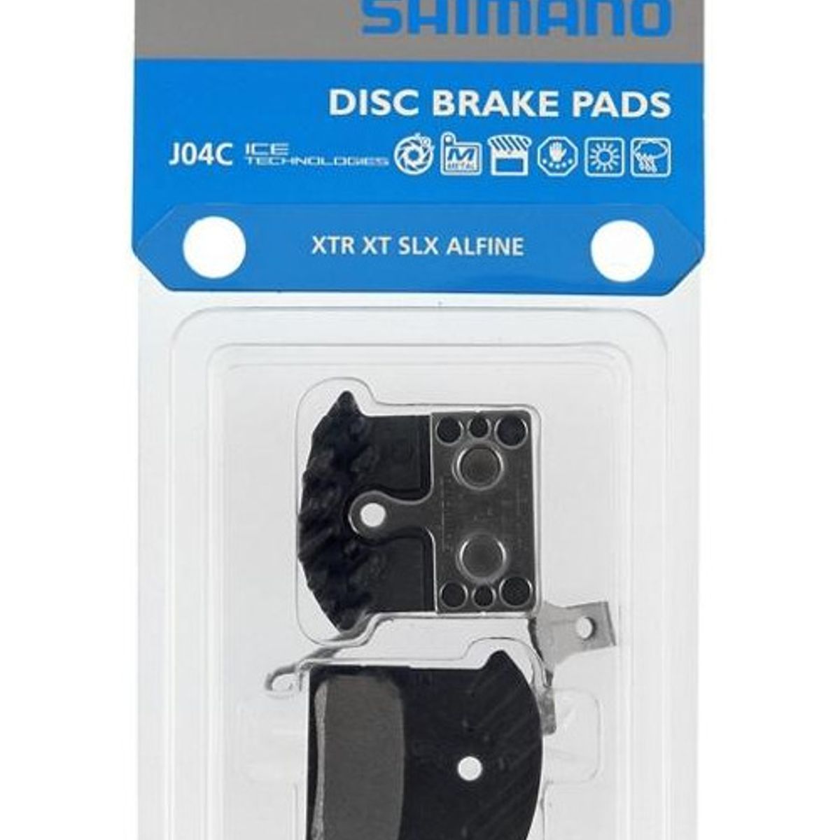 SHIMANO - Pastilla De Freno Disco Metálica Aleta Shimano J04c-mf