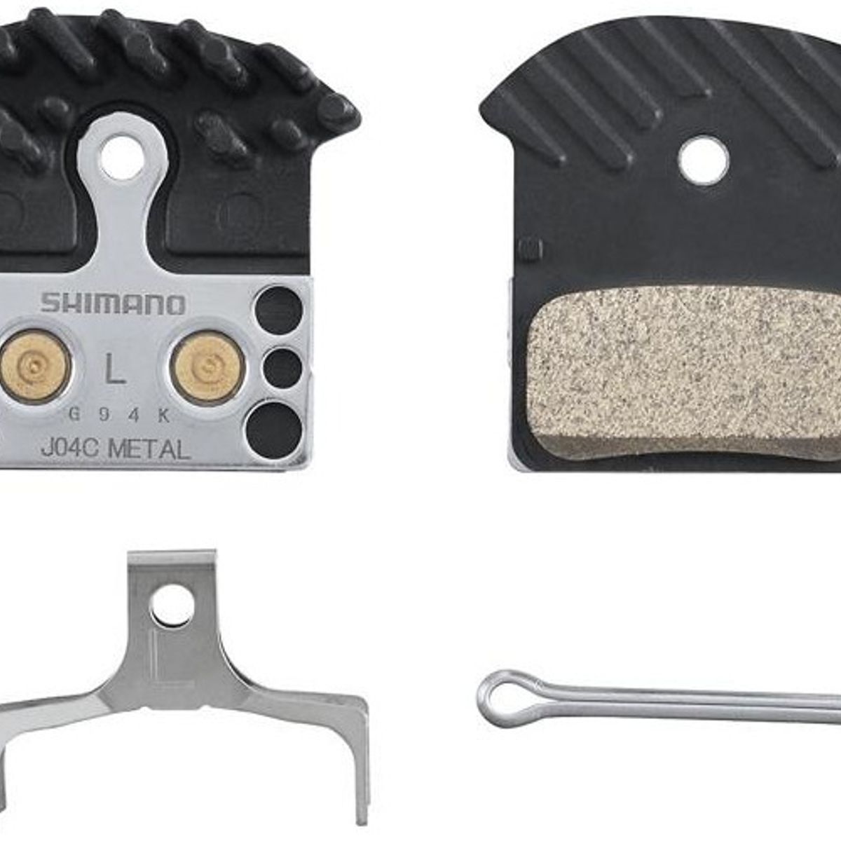 SHIMANO - Pastilla De Freno Disco Metálica Aleta Shimano J04c-mf