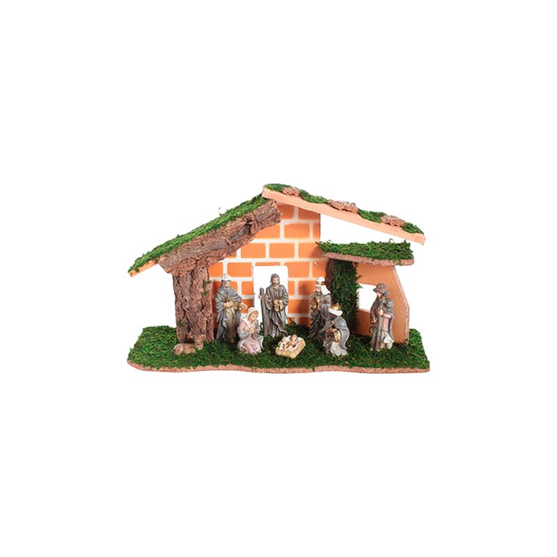 GENERICO - Pesebre 8 piezas 13x23x40CM Multicolor