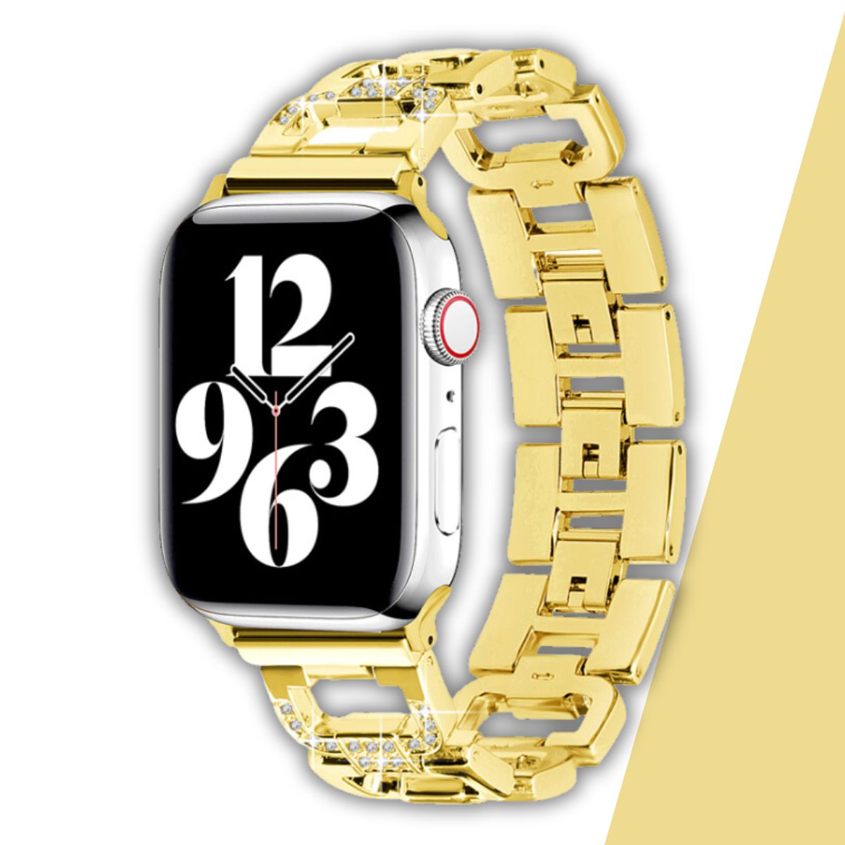 GENERICO - Correas De Acero Con Diamantes Para Apple Watch 38-40-41mm