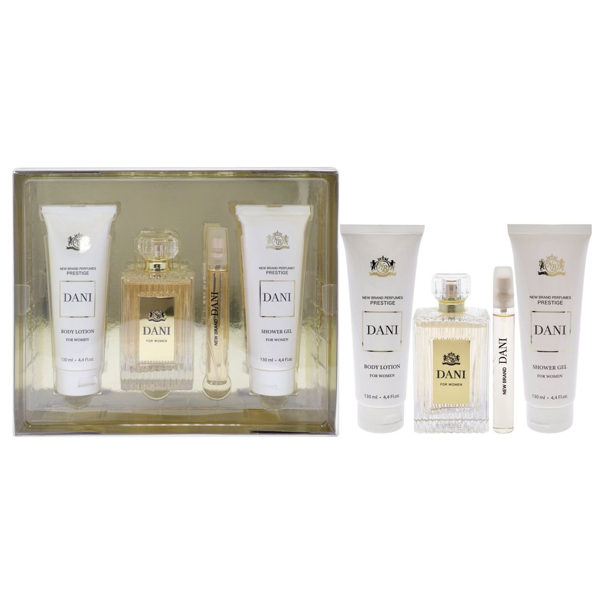 NEW BRAND - Prestige Dani Set de 4 Fragancias EDP100ml + EDP15ml New Brand