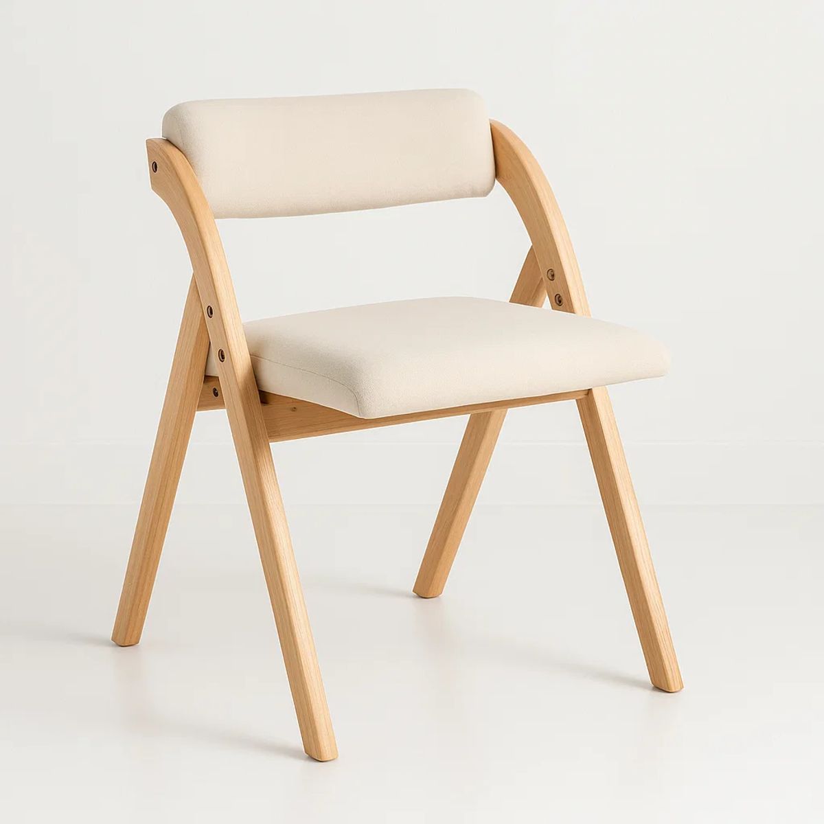 KLIK - Silla Betlahem de madera plegable acolchada - Beige - Beige