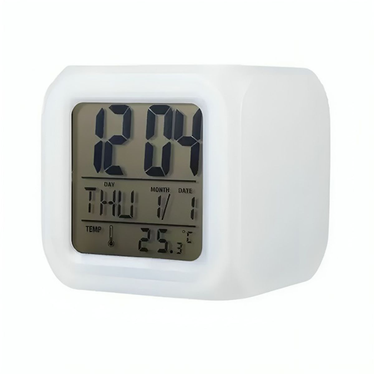 OEM - Reloj Cubo Led Despertador Digital Cambia Color