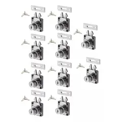 GENERICO - Cerradura O Chapa Puerta Corredera Armario Cilindro 19 mm 10 un