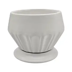 GENERICO - Maceteros Maceta De Ceramica Diamante Elegante Blanco M