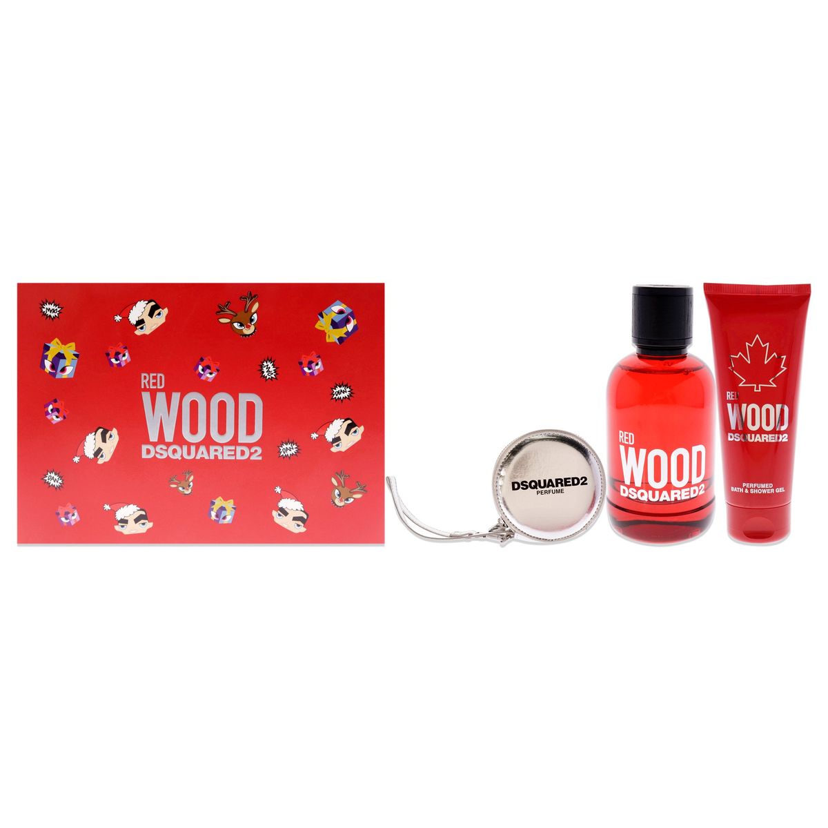 DSQUARED2 - Red Wood Set de 3 Perfumes EDT100+ GEL + BOLSO Dsquared2