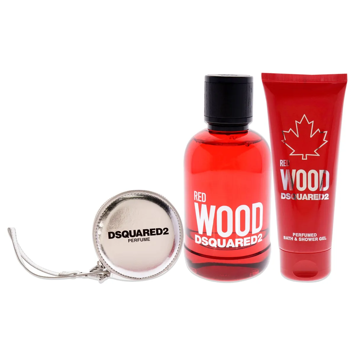 DSQUARED2 - Red Wood Set de 3 Perfumes EDT100+ GEL + BOLSO Dsquared2