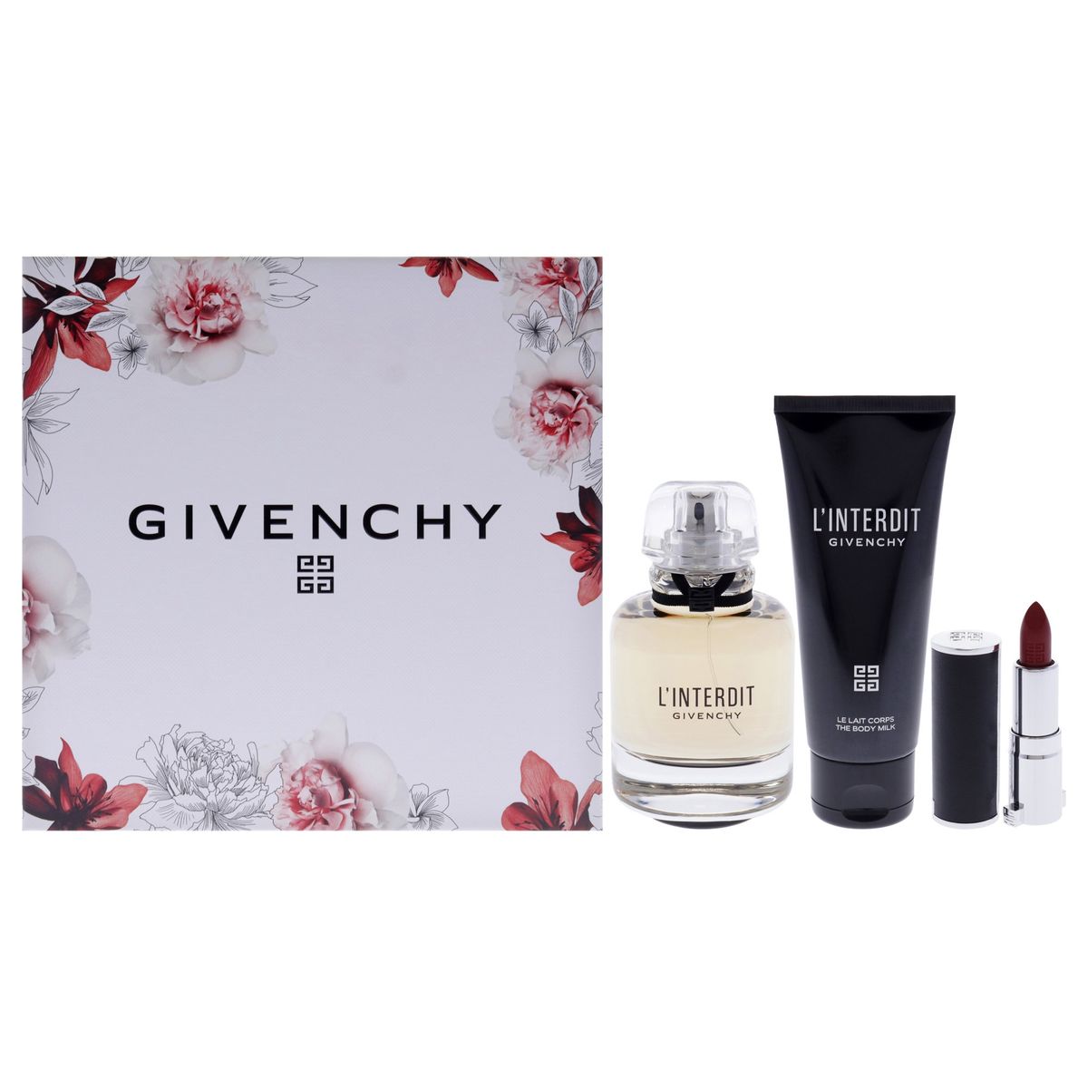 GIVENCHY - LInterdit Set de 3 Perfumes EDP80 +LOCIÓN75 +LABIAL 1.5 Givenchy