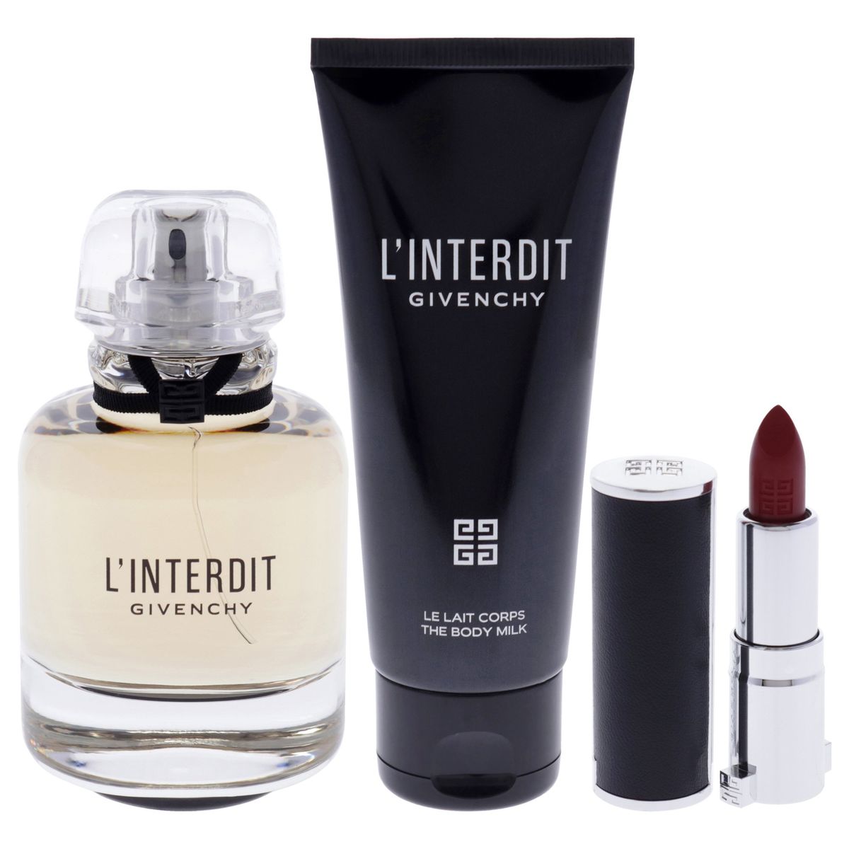 GIVENCHY - LInterdit Set de 3 Perfumes EDP80 +LOCIÓN75 +LABIAL 1.5 Givenchy