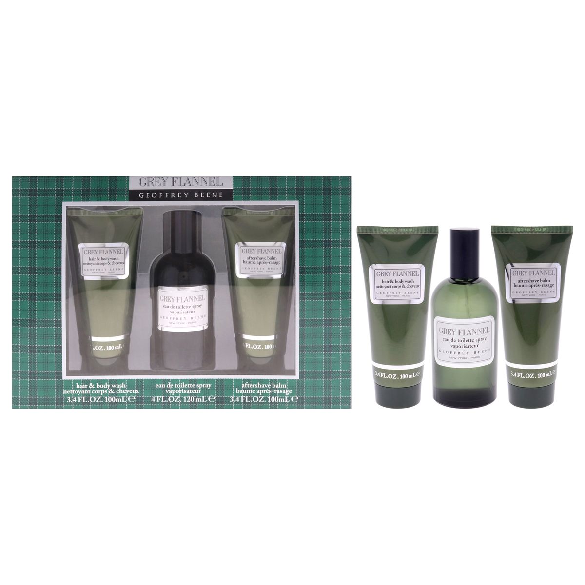 GEOFFREY BEENE - Set Perfume Edp Grey Flannel Hombre 120 Ml + After Shave 100 De Ducha Geoffrey Beene