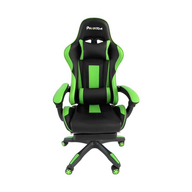 EMPOLI - Silla Gamer Ergonómica Empoli Phantom Verde con reposa pies