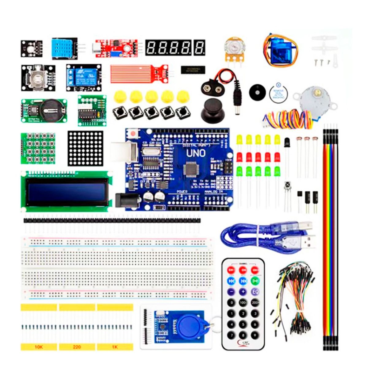 OEM - Kit Arduino Uno Avanzado De 92 Componentes