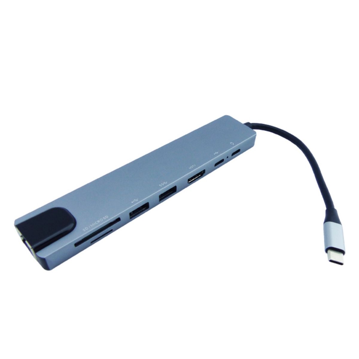 OEM - HUB TYPE-C 8 EN 1 LANHDMI2 USB2 PD TFSD 30