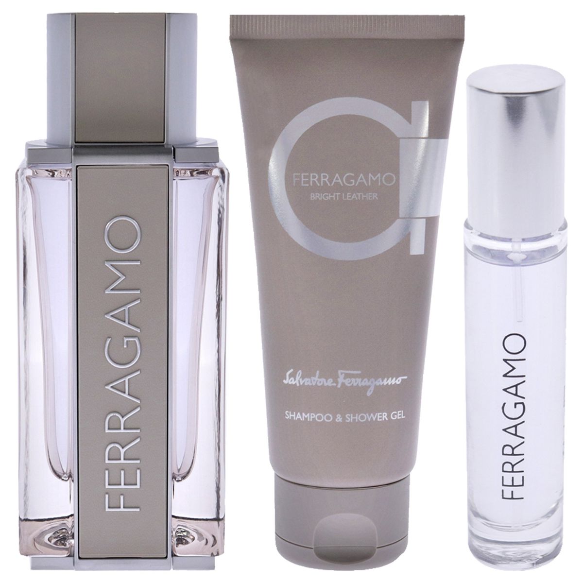 SALVATORE FERRAGAMO - Bright Leather Set de 3 Fragancias EDT100+EDT10+GE10 Salvatore Ferragamo