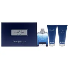 SALVATORE FERRAGAMO - Acqua Essenziale Blu Set de 3 Fragancias EDT100+GEL+BÁLLSAMO
