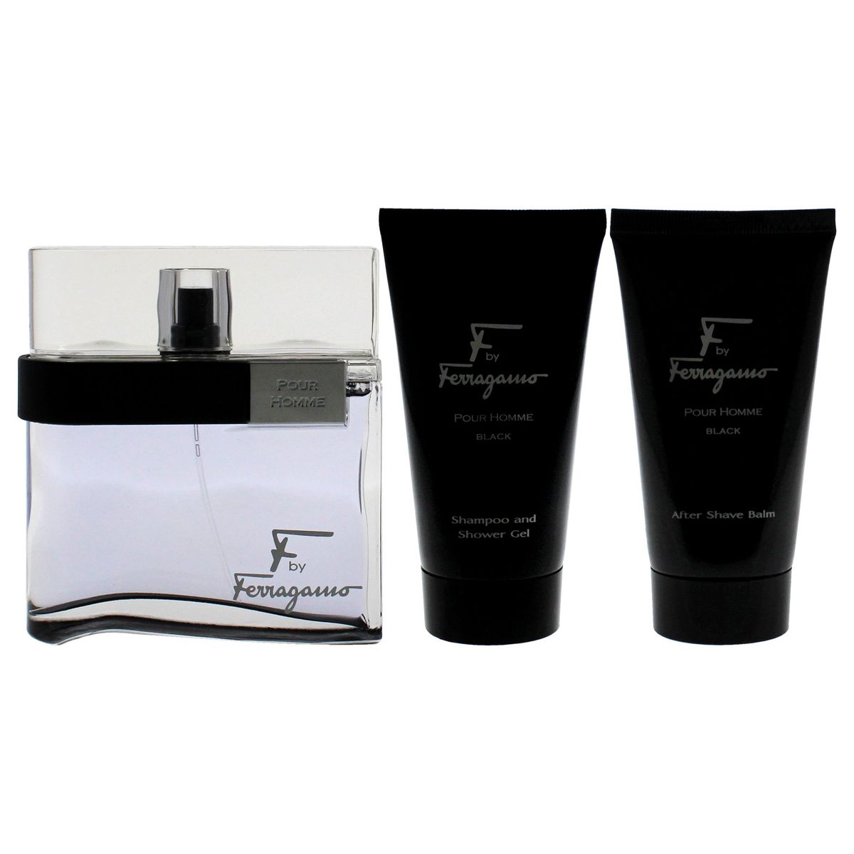 SALVATORE FERRAGAMO - F Black Set de 3 Fragancias 100EDT+ 75SHAMPOO+ 75AFTER SHAVE Salvatore Ferragamo