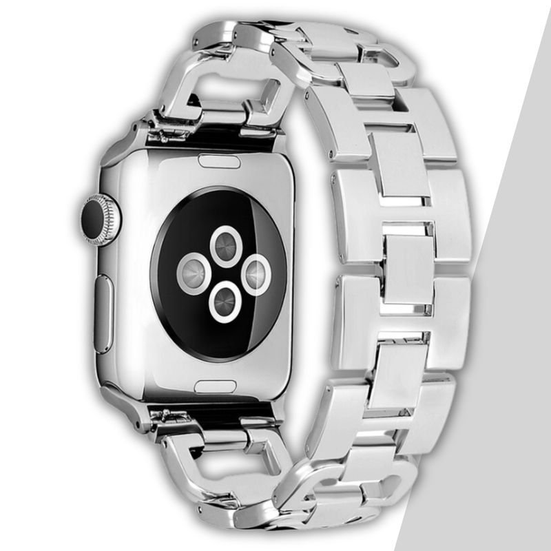 GENERICO - Correa De Acero Con Diamantes Para Apple Watch 42-44-45-49mm