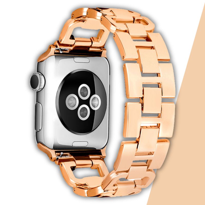 GENERICO - Correa De Acero Con Diamantes Para Apple Watch 42-44-45-49mm