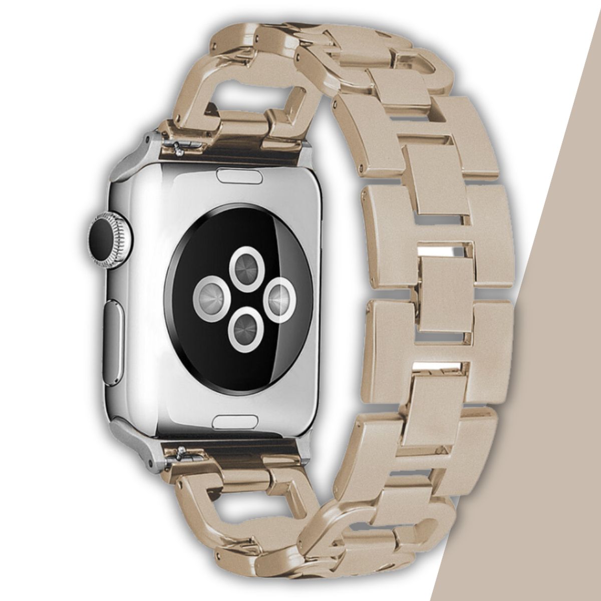 GENERICO - Correa De Acero Con Diamantes Para Apple Watch 42-44-45-49mm