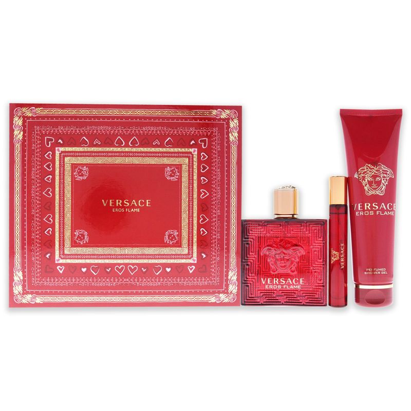 VERSACE - Versace Eros Flame Set 3 Fragancias 100EDP+MiniEDP10 Versace