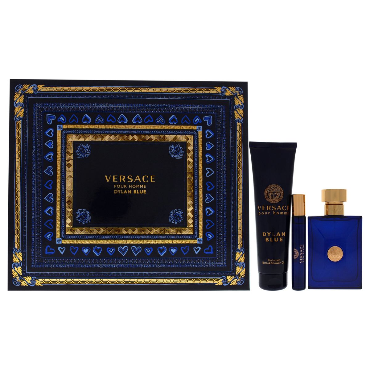 VERSACE - Dylan Blue Set de 3 Fragancias 100EDT+MiniEDT10 Versace