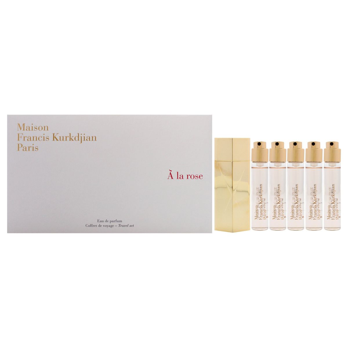 MAISON FRANCIS KURKDJIAN - A La Rose Travel Set 5 EDP11ml c/u+ESTUCHE Maison Francis Kurkdjian
