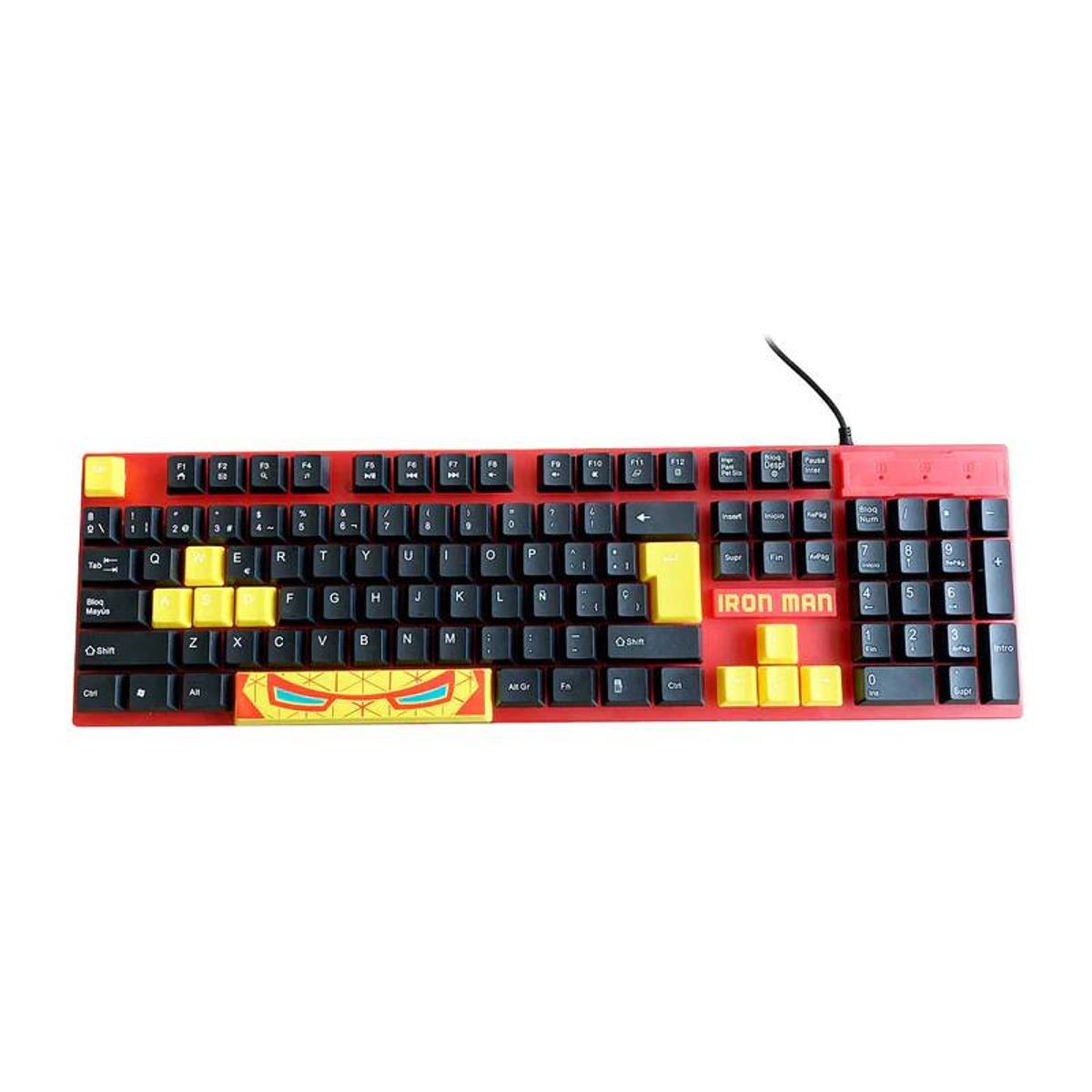DISNEY - Kit Gamer Marvel Iron Man 3 en 1 Teclado Mouse Audifonos DISNEY