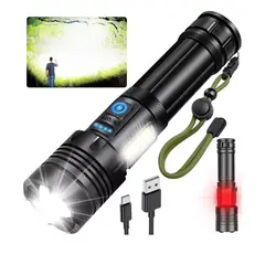 GENERICO - Linterna Táctica Led Brillante De 90000 Lm Recargable Tipo-c