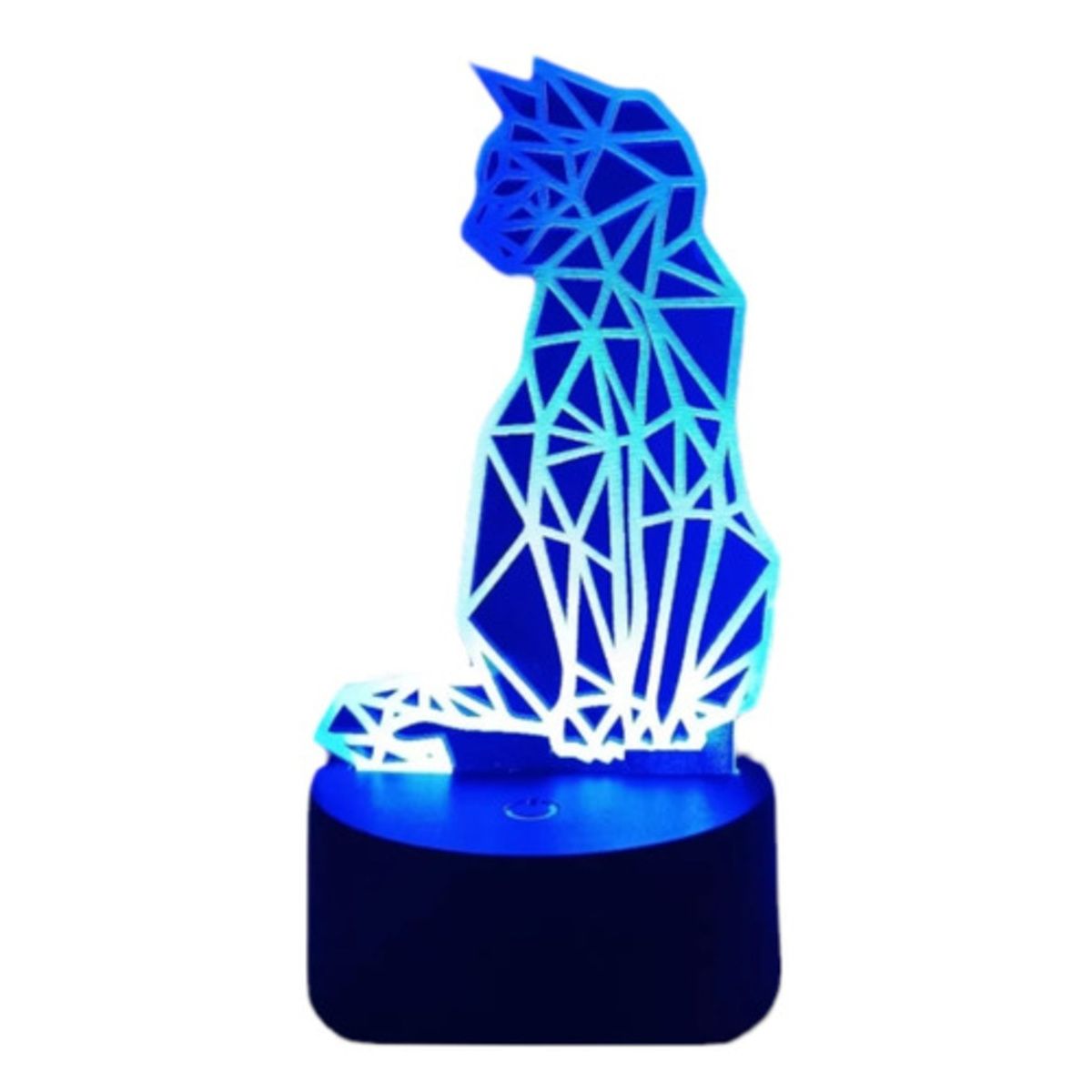 GENERICO - Lampara ilusión 3D Gato De 7 Colores