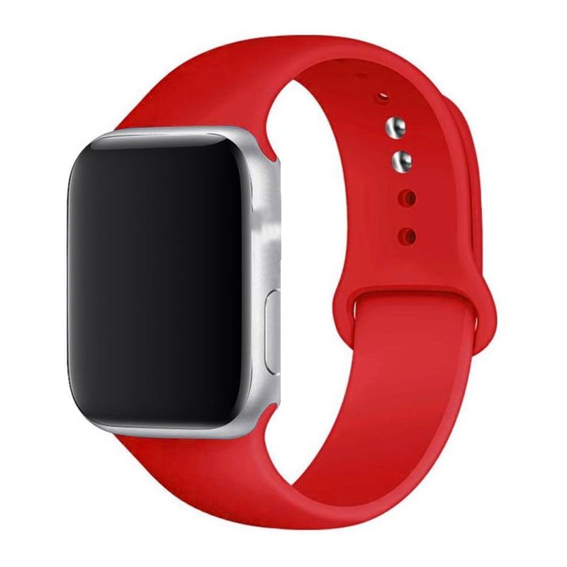 GENERICO - Correa Silicona Para Apple Watch 38 40 41 42mm Rojo
