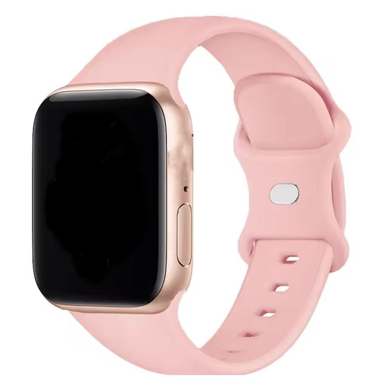 GENERICO - Correa Silicona Para Apple Watch 38 40 41 42mm Rosado Palo