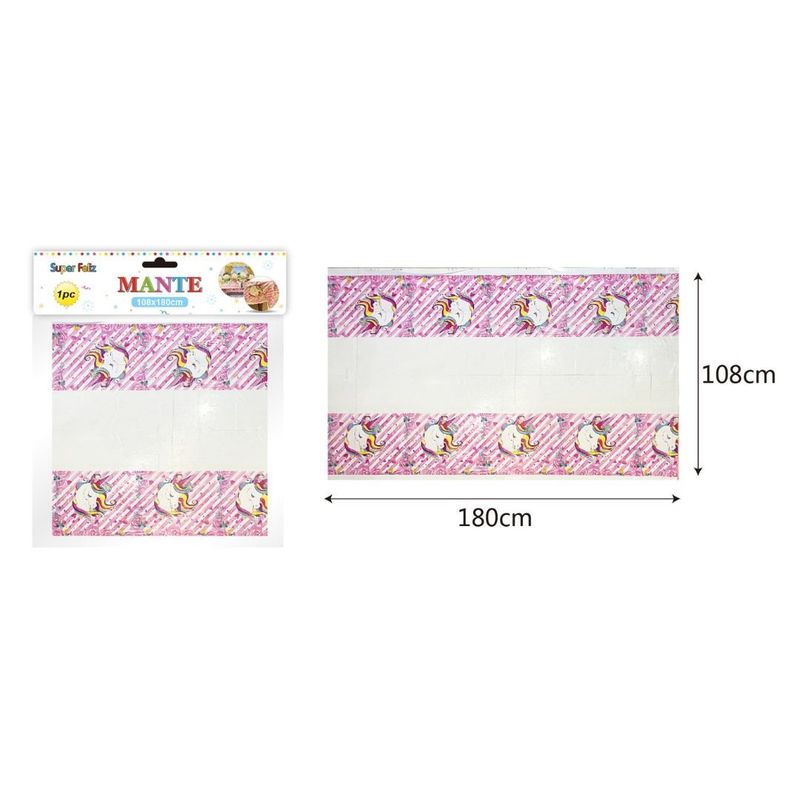 GENERICO - Mantel De Mesa Para Fiesta Unicornio Rosa