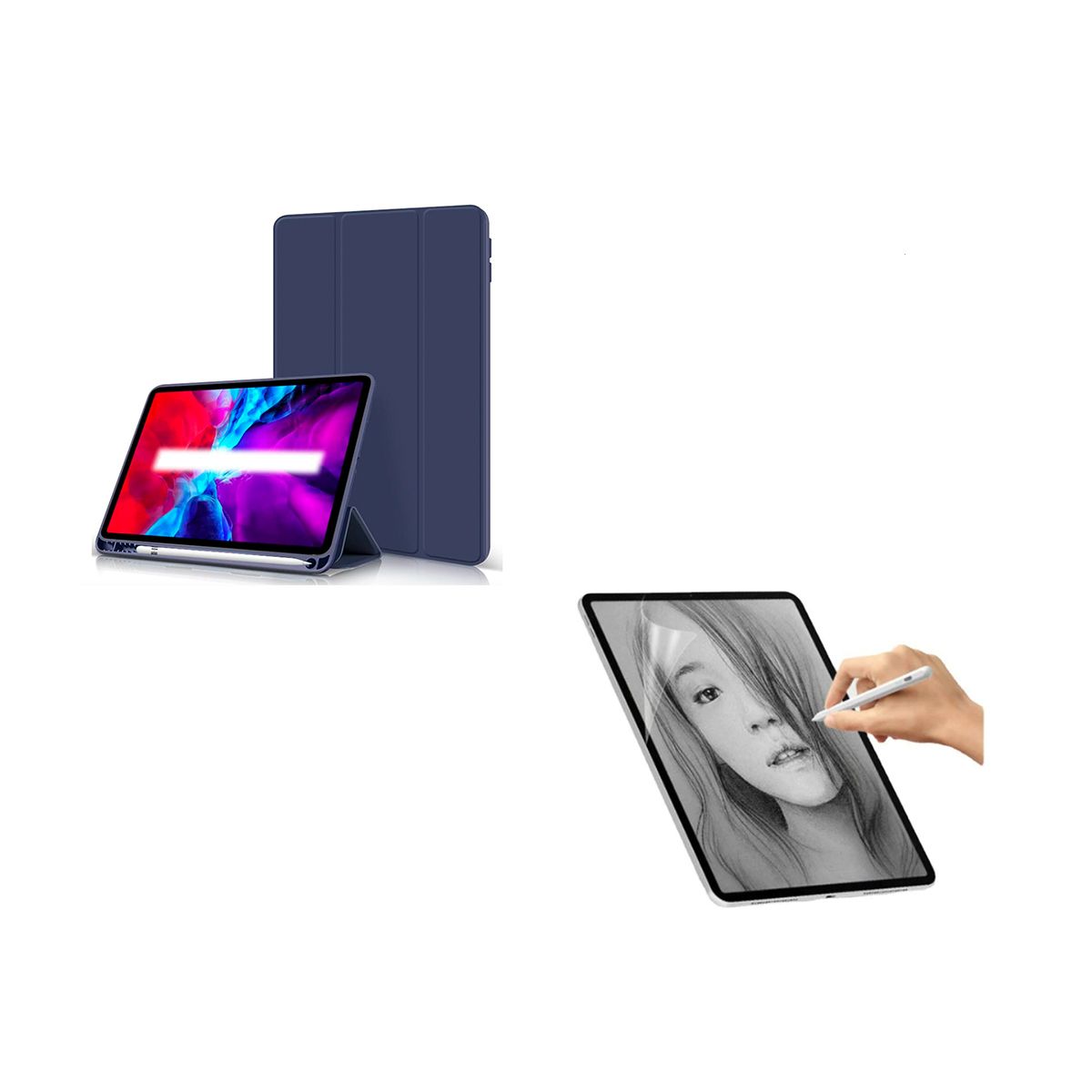 JOIGO - Funda Con Lamina Sensación de Papel Para iPad 12.9 Azul