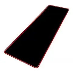ANGELES DEL HOGAR - Mouse Pad Gamer Antideslizante Negro Borde Cosido 70x30cm