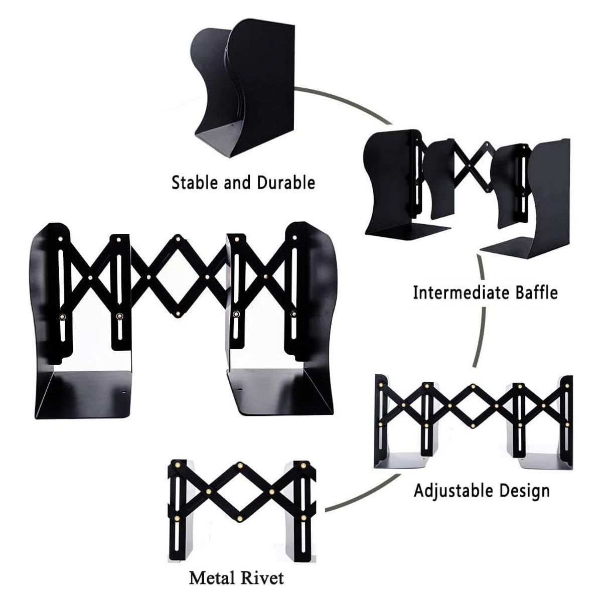 ATURE - Estante Organizador Soporte Libros Ajustable Con Portalápiz