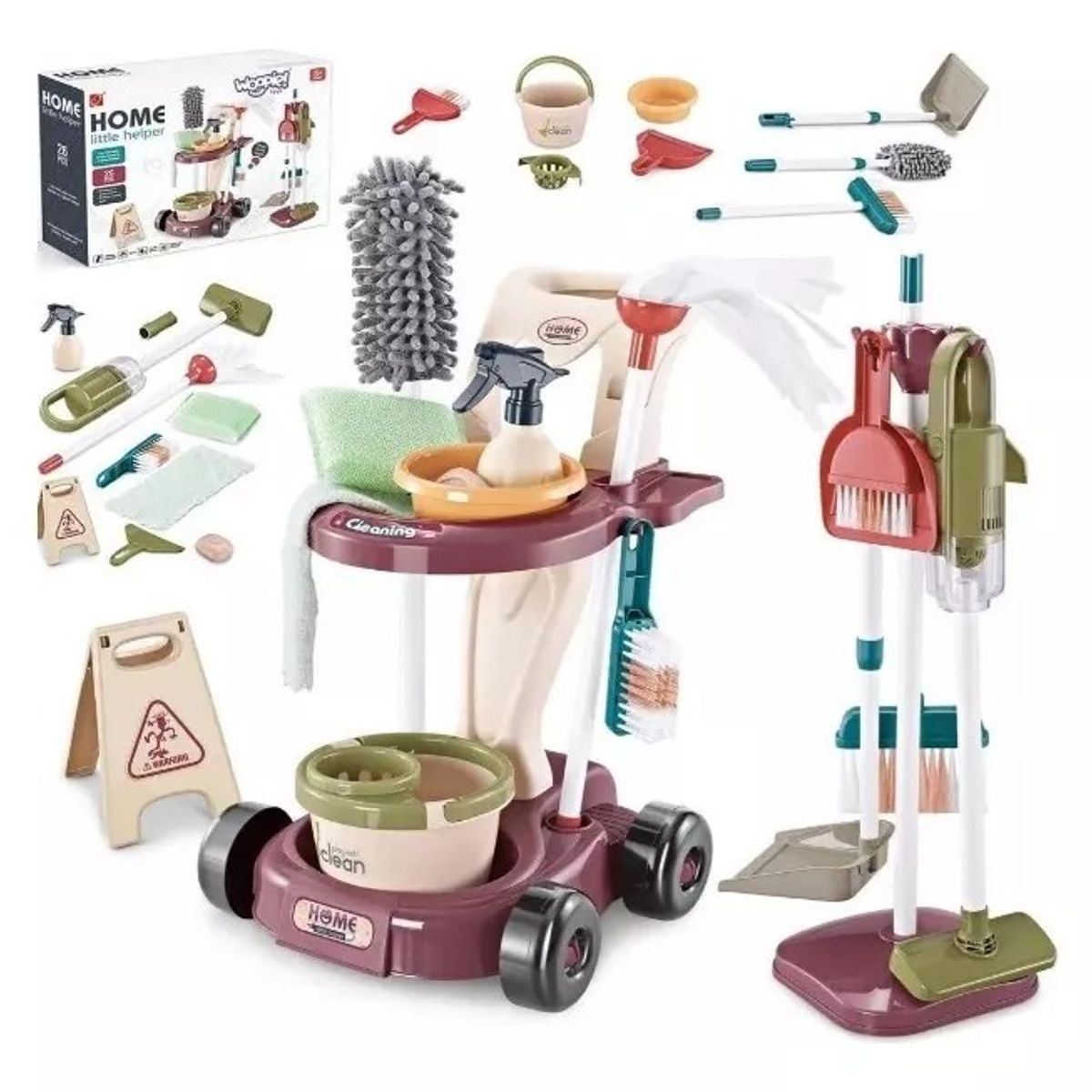 GENERICO - Juguete De Limpieza Para Niños Set De Aseo Didactico 26 Pcs